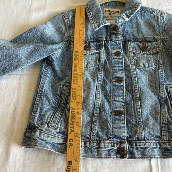 Oshkosh B'gosh Kids Turcker Denim Jean Jacket Size 10 Light Wash Blue Boys Girls - Picture 9 of 11